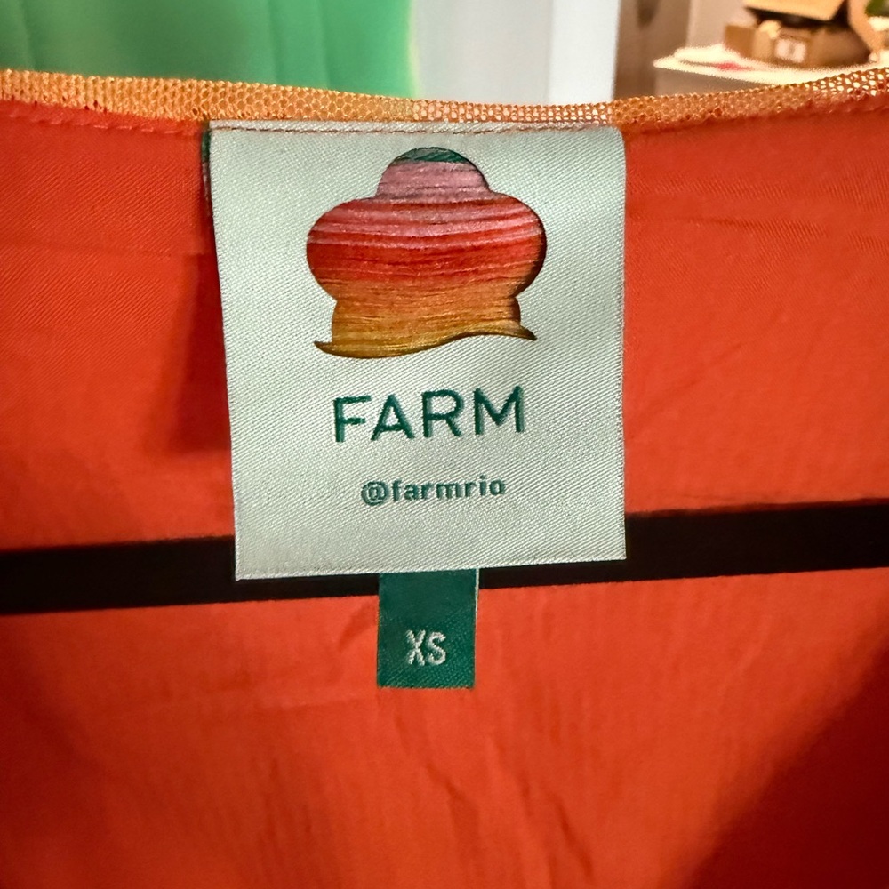 Farm Rio Sunny Mood Orange Sequin Mini Dress - Picture 4 of 6